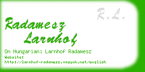 radamesz larnhof business card